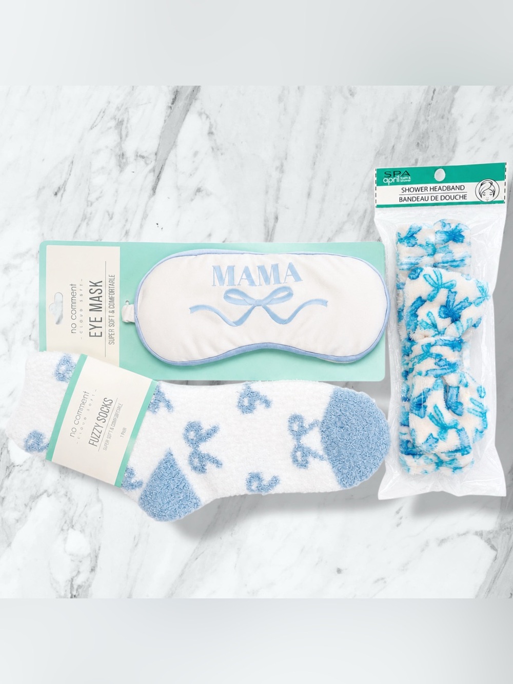 Mama Blue Bow Cozy Spa Bundle Set